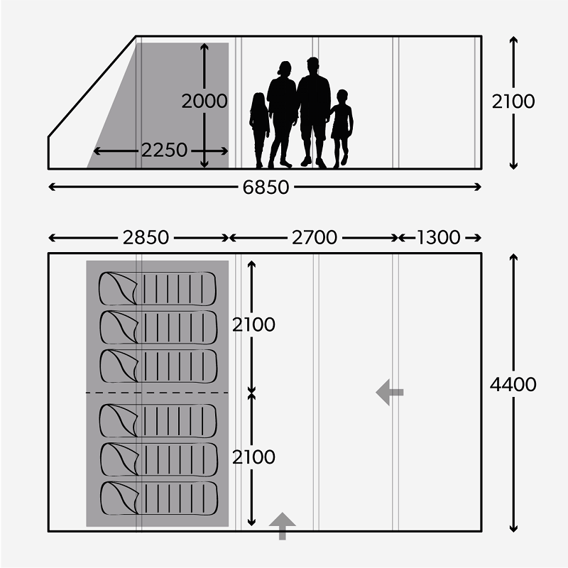 Dometic Rarotonga REDUX 601 - 6 Man AIR TENT